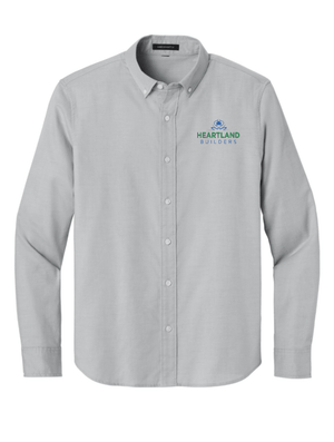 Custom Printed Apparel | Unisex/Men's Button Up Oxford Shirt | Heartland Builders - Heartland Builders