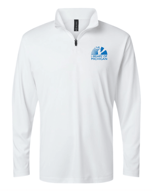 Custom Printed Apparel | Unisex/Men's Custom Performance 1/4 Zip | Library of Michigan - Library of MI - 19463