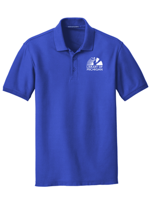 Custom Printed Apparel | Unisex/Men's Custom Pique Polo | Library of Michigan - Library of MI - 19463