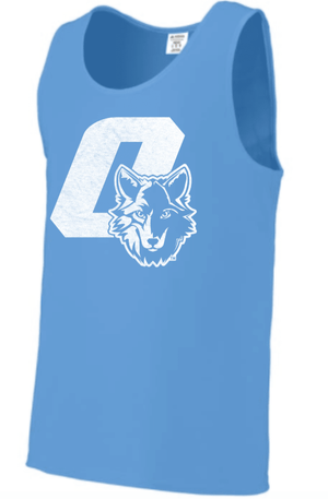 Custom Printed Apparel | Unisex/Men's Custom Tank Top - Blue | Kinawa Middle School - Kinawa - 19332