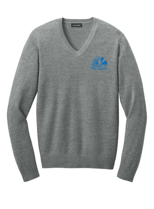 Custom Printed Apparel | Unisex/Men's Custom V - Neck Sweater | Library of Michigan - Library of MI - 19463