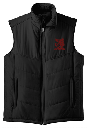 Custom Printed Apparel | Unisex/Men's Custom Vest - Black Puffer | Hiawatha Elementary - Hiawatha - 19349