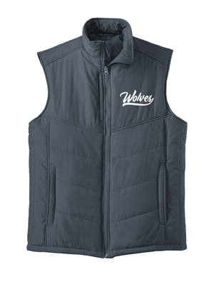Custom Printed Apparel | Unisex/Men's Custom Vest - Dark Grey Puffer | Kinawa Middle School - Kinawa - 19332
