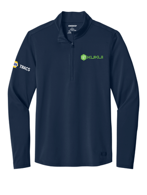 Custom Printed Apparel | Unisex/Men's Performance Stretch 1/4 Zip - Navy | KUKUI - KUKUI - KUKUI