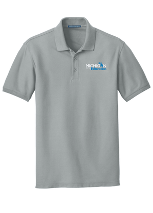 Custom Printed Apparel | Unisex/Men's Short Sleeve Pique Polo | Michigan Department of Education - MI Dept of Ed - 19257