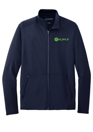 Custom Printed Apparel | Unisex/Men's Stretch Fleece Jacket - Navy | KUKUI - KUKUI