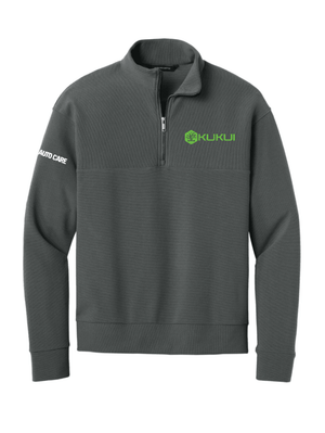 Custom Printed Apparel | Unisex/Men's Textured 1/4 Zip - Storm Grey | KUKUI - KUKUI