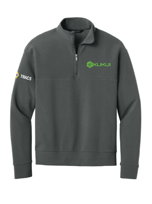 Custom Printed Apparel | Unisex/Men's Textured 1/4 Zip - Storm Grey | KUKUI - KUKUI