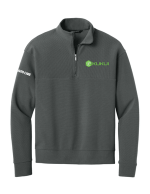 Custom Printed Apparel | Unisex/Men's Textured 1/4 Zip - Storm Grey | KUKUI - KUKUI