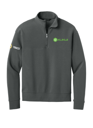 Custom Printed Apparel | Unisex/Men's Textured 1/4 Zip - Storm Grey | KUKUI - KUKUI