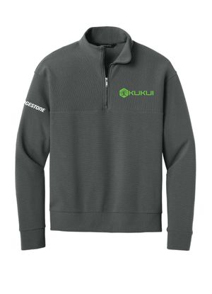 Custom Printed Apparel | Unisex/Men's Textured 1/4 Zip - Storm Grey | KUKUI - KUKUI