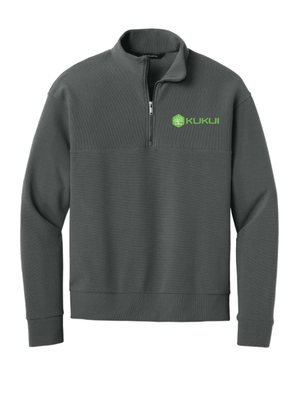 Custom Printed Apparel | Unisex/Men's Textured 1/4 Zip - Storm Grey | Kukui - Kukui
