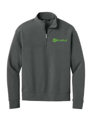 Custom Printed Apparel | Unisex/Men's Textured 1/4 Zip - Storm Grey | KUKUI - KUKUI