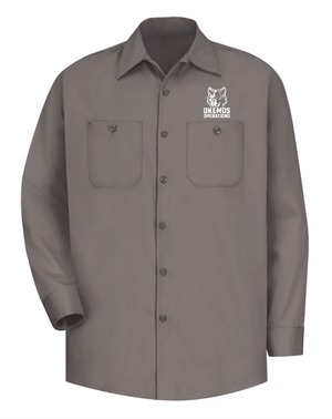 Custom Printed Apparel | Unisex/Men's Uniform Button Up Long Sleeve Shirt | Okemos Operations - Okemos Operations - 19559
