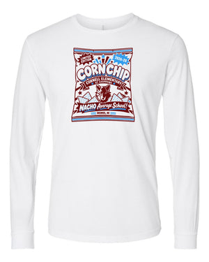 Cornell "Corn Chip" T-Shirts Long Sleeve White front view
