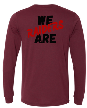 Custom Apparel - Screen Printing - Westwood Back to School - Adult Unisex Long Sleeve T-Shirt (Cardinal/Grey) - Westwood Back to School - 16415