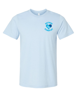 Custom Printed Apparel | Westwood Elementary - Unisex T-Shirt *White / Baby Blue / Black* - Westwood Elementary - 18177