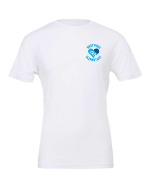 Custom Printed Apparel | Westwood Elementary - Unisex T-Shirt *White / Baby Blue / Black* - Westwood Elementary - 18177