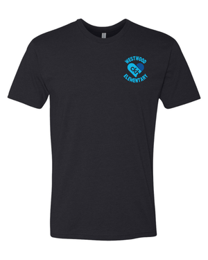 Custom Printed Apparel | Westwood Elementary - Unisex T-Shirt *White / Baby Blue / Black* - Westwood Elementary - 18177