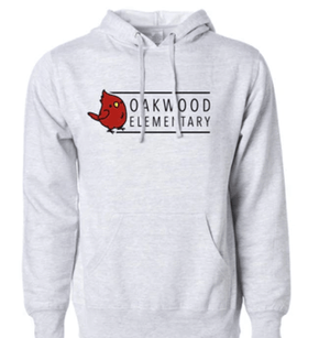 Custom Apparel - Screen Printing - Westwood & Oakwood PTO - Youth Grey Oakwood Hooded Sweatshirt - Westwood & Oakwood PTO - 14917