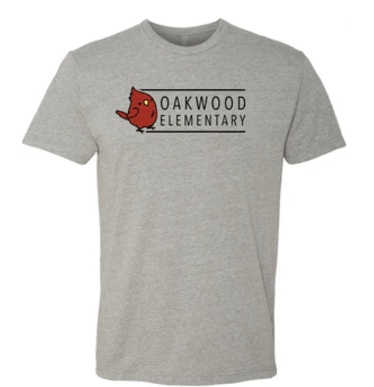 Custom Apparel - Screen Printing - Westwood & Oakwood PTO - Youth Unisex Oakwood Grey T-Shirt - Westwood & Oakwood PTO - 14917