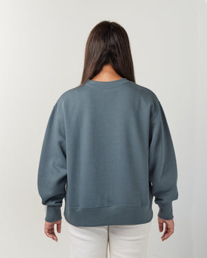 Okemos Woof Pack Crewneck Storm back view
