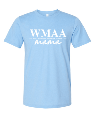 Custom Printed Apparel | WMAA Fall 25 - Unisex T-Shirt "WMAA Mama Design" *Charcoal / Carolina Blue* - WMAA Fall 25 - 18037