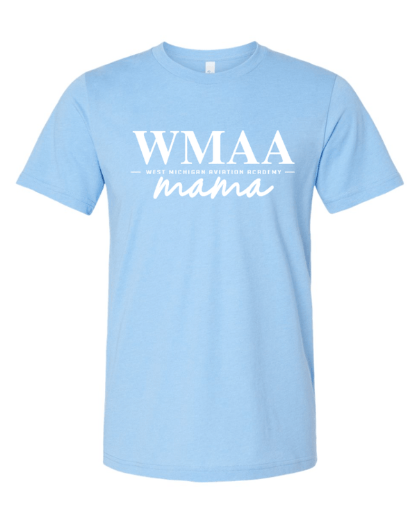 Custom Printed Apparel | WMAA Fall 25 - Unisex T-Shirt "WMAA Mama Design" *Charcoal / Carolina Blue* - WMAA Fall 25 - 18037