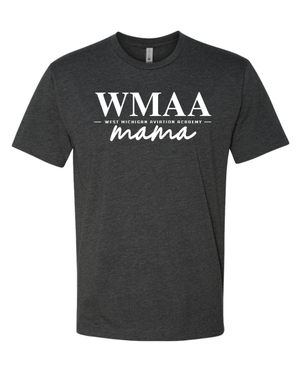 Custom Printed Apparel | WMAA Fall 25 - Unisex T-Shirt "WMAA Mama Design" *Charcoal / Carolina Blue* - WMAA Fall 25 - 18037