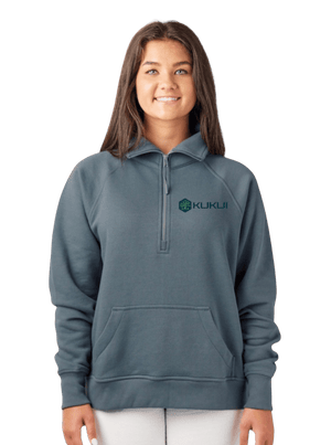 Custom Printed Apparel | Women's 1/2 Zip Sweatshirt | KUKUI - KUKUI