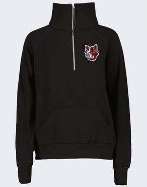 Custom Printed Apparel | Women's Boxy 1/2 Zip | Okemos Wolves Spirit Wear - Okemos Public Schools