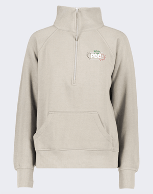 Custom Printed Apparel | Women's Boxy 1/2 Zip | Portland's Backpacks for Bellies - PBB - 19894