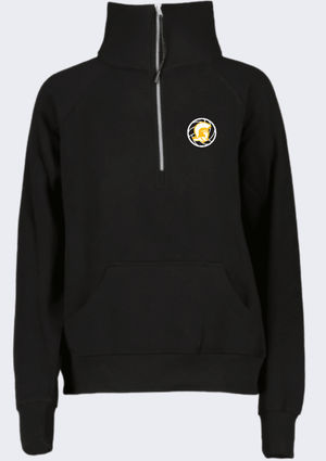 Custom Printed Apparel | Women's Boxy Half Zip Fleece | Waverly High School Volleyball - 19526 Wavery HS Volleyball