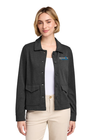 Michigan Department of Education Jackets & Vests Windsor Grey Heather front view