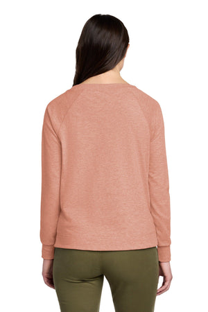 Michigan Department of Education Crewneck Nostalgia Rose Heather back view