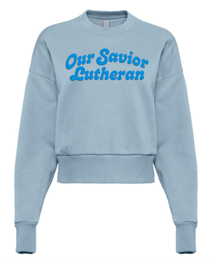 Custom Printed Apparel | Women's Cropped Crewneck Sweatshirt | Our Savior Lutheran - OSL FulFillment