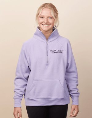 Custom Printed Apparel | Women's Custom 1/2 Zip Sweatshirt | Delta Dance Connection - DDC - 19306
