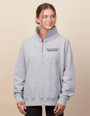 Custom Printed Apparel | Women's Custom 1/2 Zip Sweatshirt | Delta Dance Connection - DDC - 19306