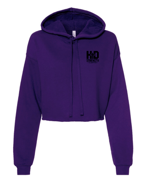 Custom Printed Apparel | Women's Custom Hoodie - Purple Cropped Style | HD Strength - HD Strength - 19131