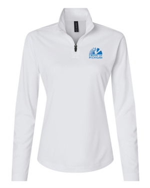 Custom Printed Apparel | Women's Custom Performance 1/4 Zip | Library of Michigan - Library of MI - 19463