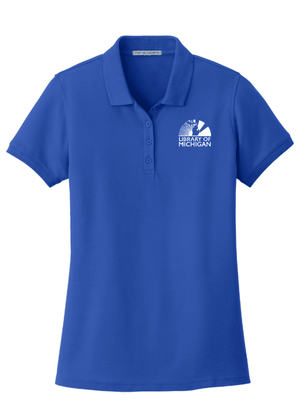 Custom Printed Apparel | Women's Custom Pique Polo | Library of Michigan - Library of MI - 19463