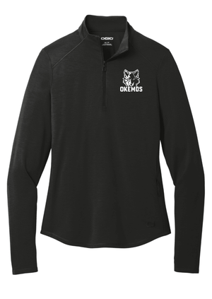 Custom Printed Apparel | Women's Custom Quarter Zip - Black OGIO | Okemos Staff - Okemos Staff S26 - 19087