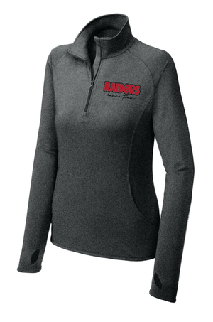 Custom Printed Apparel | Women's Custom Quarter Zip - Charcoal Heather | Portland Dance Team - Portland Dance - 19139
