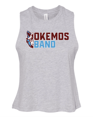 Custom Printed Apparel | Women's Custom Racerback Cropped Tank | Okemos Band - Okemos Band - 19368