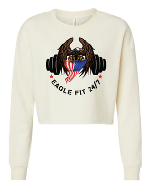 Custom Printed Apparel | Women's Custom Sweatshirt - Cropped Crewneck | Eagle Fit - Eagle Fit - 19189
