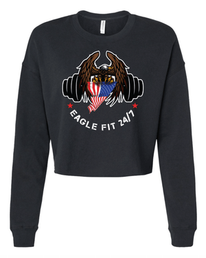 Custom Printed Apparel | Women's Custom Sweatshirt - Cropped Crewneck | Eagle Fit - Eagle Fit - 19189