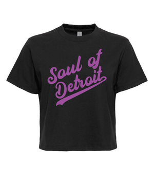 Custom Printed Apparel | Women's Custom T-Shirt - Black Crop Style | Soul of Detroit - Soul of Detroit - 19556