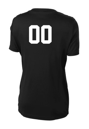Custom Printed Apparel | Women's Custom T-Shirt - Black Performance Short Sleeve | LA Dragons - LA Dragons - 19284