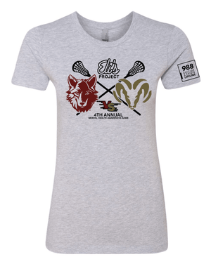 Custom Printed Apparel | Women's Custom T-Shirt | Eli's Project - Mental Health Awareness Lacrosse Game - Eli's Project - 19135