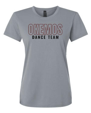 Custom Printed Apparel | Women's Custom T-Shirt - Heather Grey Performance | OHS Dance Team - OHS Dance Team - 19381